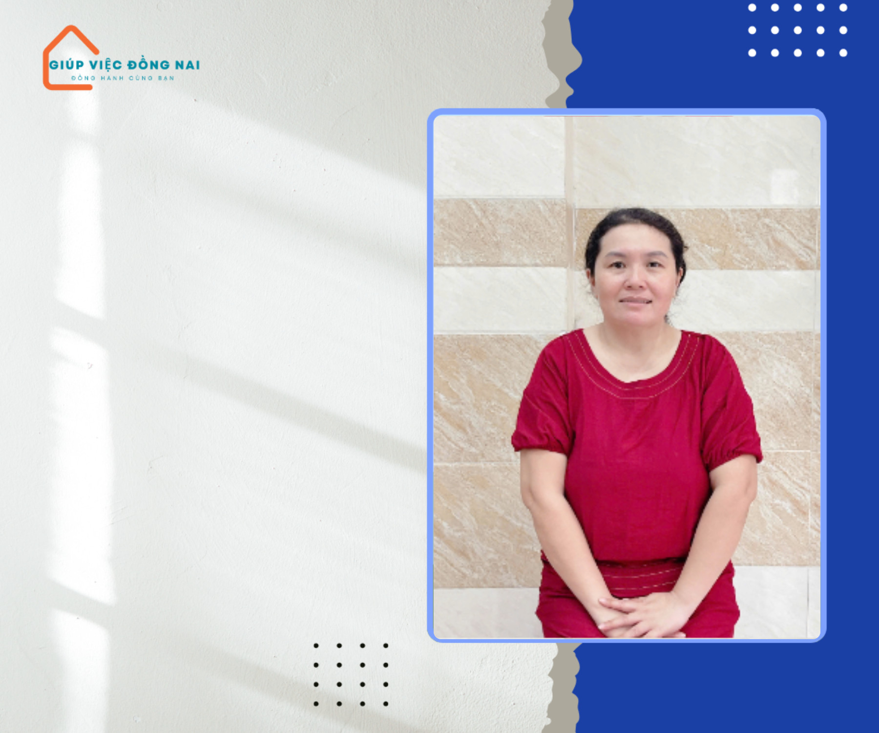 Chị ĐÀO THỊ HOA HỒNG, sinh năm 1978, quê Bình Định cần tìm việc